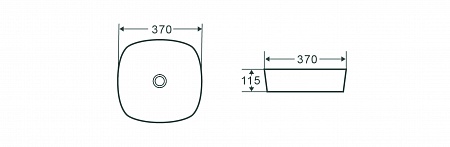 Раковина накладная Terminus Классик 370х370х115 Бузулук - фото 3