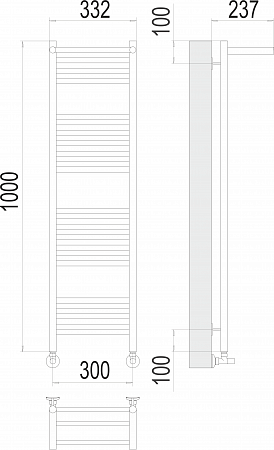 Аврора с/п П20 300х1000 Полотенцесушитель  TERMINUS Бузулук - фото 3