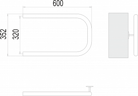 П-обр AISI 32х2 320х600 Полотенцесушитель  TERMINUS Бузулук - фото 3