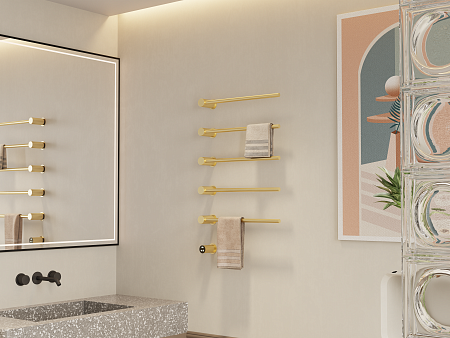 Аккорд П5 500х800 электро Полотенцесушитель TERMINUS Брашированное золото Бузулук - фото 5