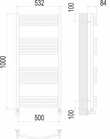 Классик П20 500х1000 Полотенцесушитель  TERMINUS Бузулук - фото 3