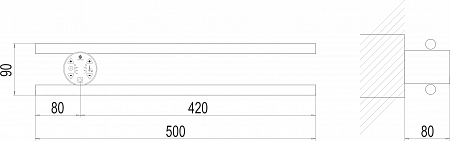 Полка Электро П2 КРУГ 500х90 NEW Бузулук - фото 3