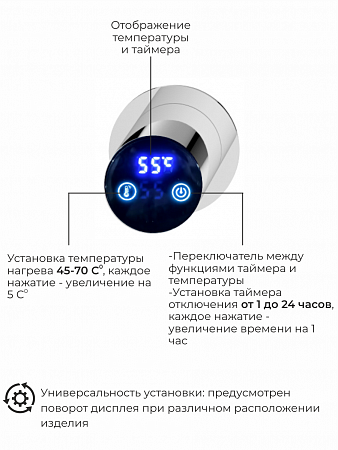 Рондо П2 350х760 электро Полотенцесушитель TERMINUS Нержавеющая сталь Бузулук - фото 5